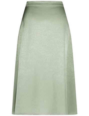 Kaki glanzende rok in kreukstof  Gerry Weber 