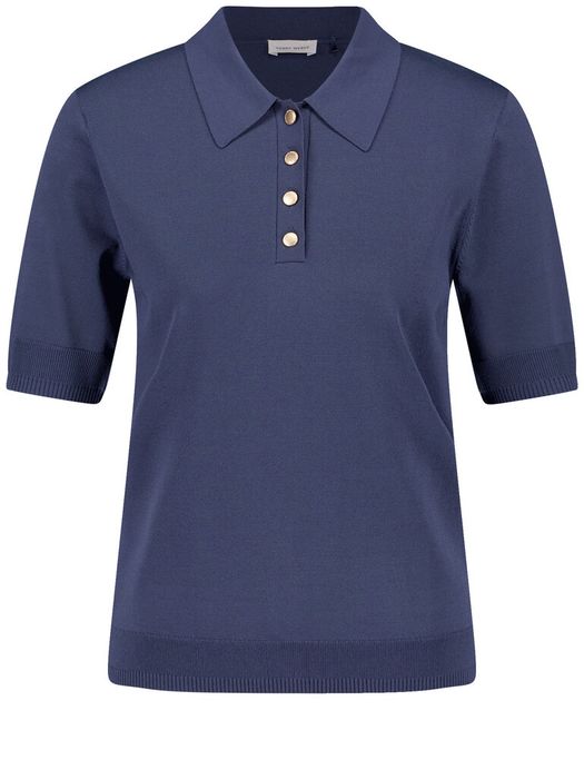 Donkerblauwe pull met kraag Indigo Gerry Weber