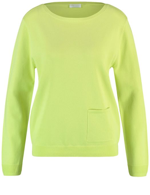 Limoengroene trui met boothals Gerry Weber +