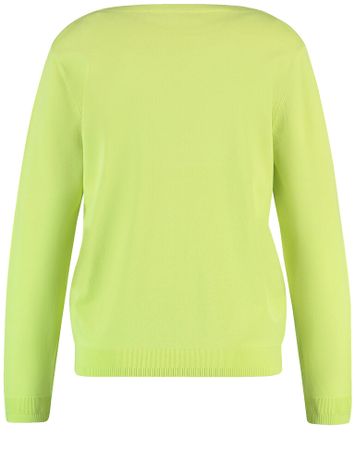Limoengroene trui met boothals Gerry Weber +