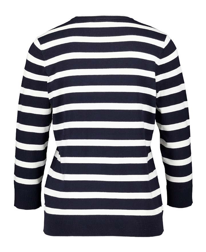 Night sky off gestreepte trui met ronde hals Gerry Weber