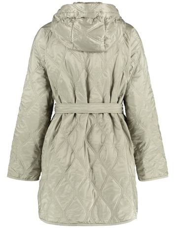 Lichtgroen kleurige padded jas met kap Gerry Weber