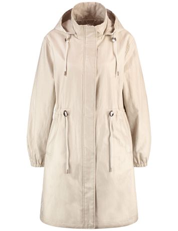 Beige halflange zomerjas met glans Gerry Weber 