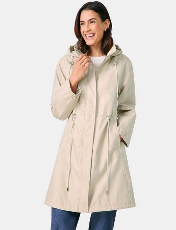 Beige halflange zomerjas met glans Gerry Weber 
