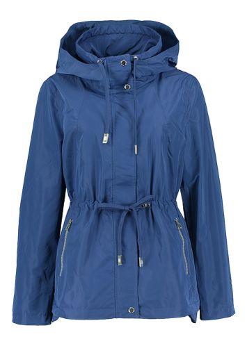 Donkerblauwe zomerjas met rits en kap Gerry Weber 