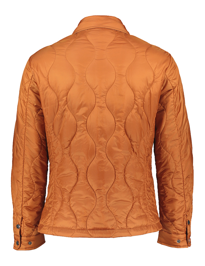 Oranje jas met opgestikte zakken vooraan Ms Hamilton Milestone