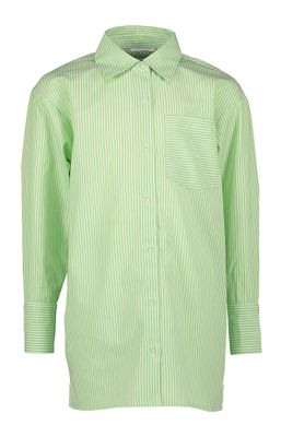 Lichtgroene en witte gestreepte blouse Name It