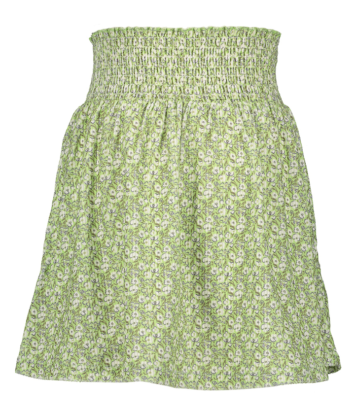 Groene korte rok in bloemenmotief Name It