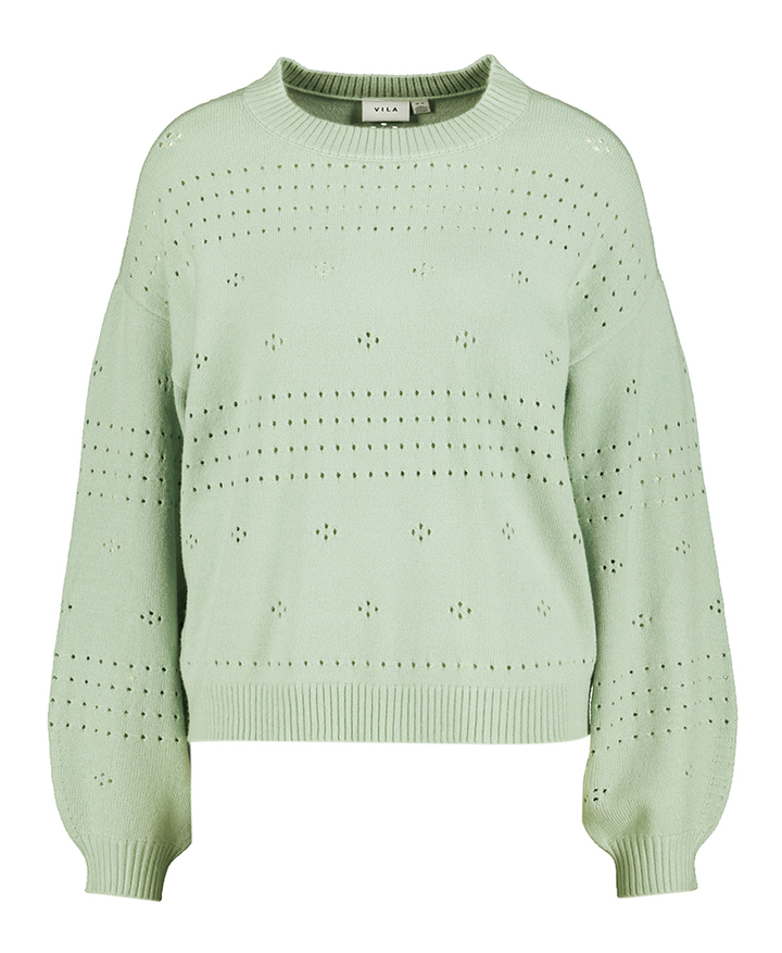 Lichtgroene pull met boothals Viril Vila