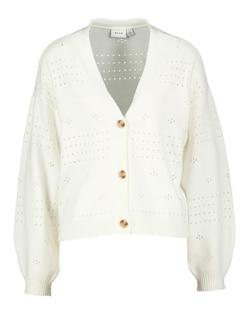 Ecru gilet met knopen Viril V Vila