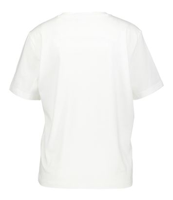 Witte katoenen t-shirt met ronde hals Visybilla Vila