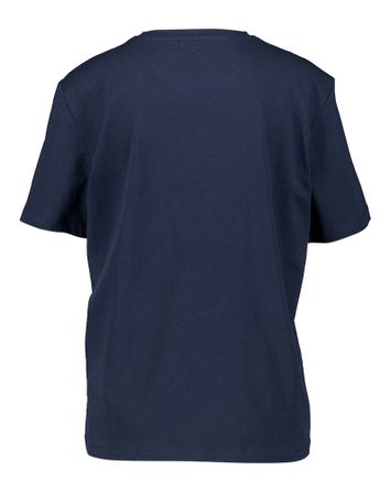 Donkerblauwe katoenen t-shirt met ronde hals Visybilla Vila