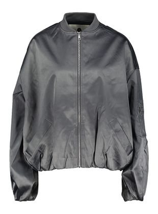 Donkergijze glanzende bomber jacket Pearl Alter Ego