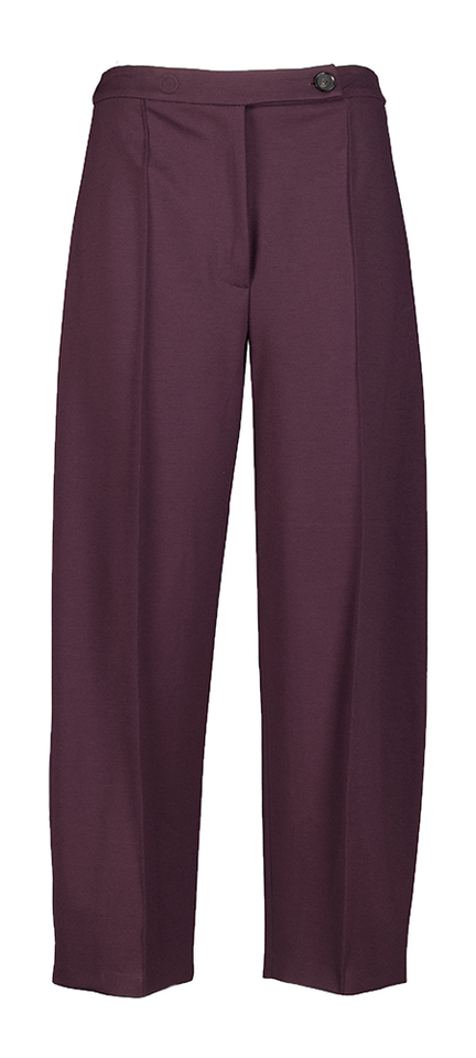 Donker paarse geklede broek in loose fit  Liviana Conti 
