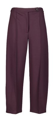 Donker paarse geklede broek in loose fit Liviana Conti