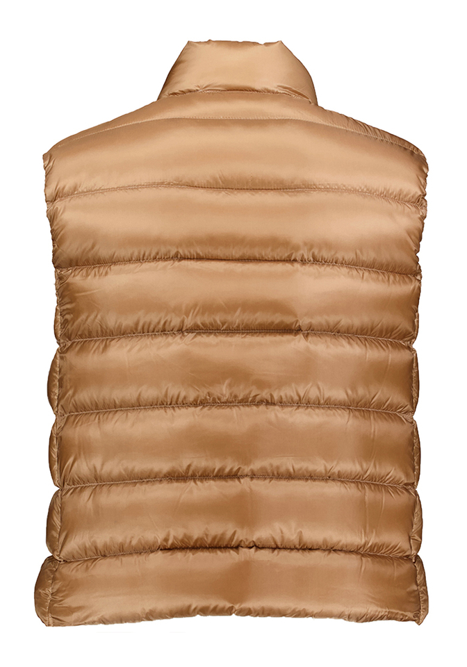 Licht bruine korte bodywarmer Liviana Conti