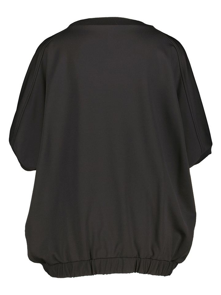 Zwarte oversized bloes met elastiek onderaan Liviana Conti 
