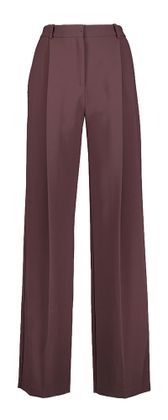 Elisabetta Franchi Aubergine kleurige geklede broek met bandplooien