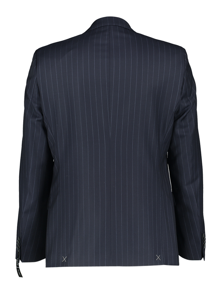 Donkerblauwe kostuumblazer met fijne strepen Modern Fit Dario Digel