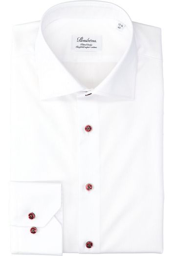 Wit katoenen hemd (slim fit) met lange mouwen Stenströms