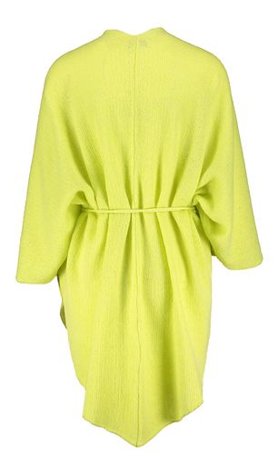 Limoengroene poncho met lint Furore