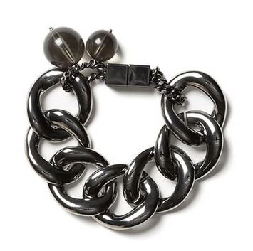 Arcus gunmetal armband Laurence Delvallez