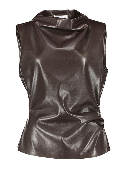 Bruine top in lederlook Zavi Oscar