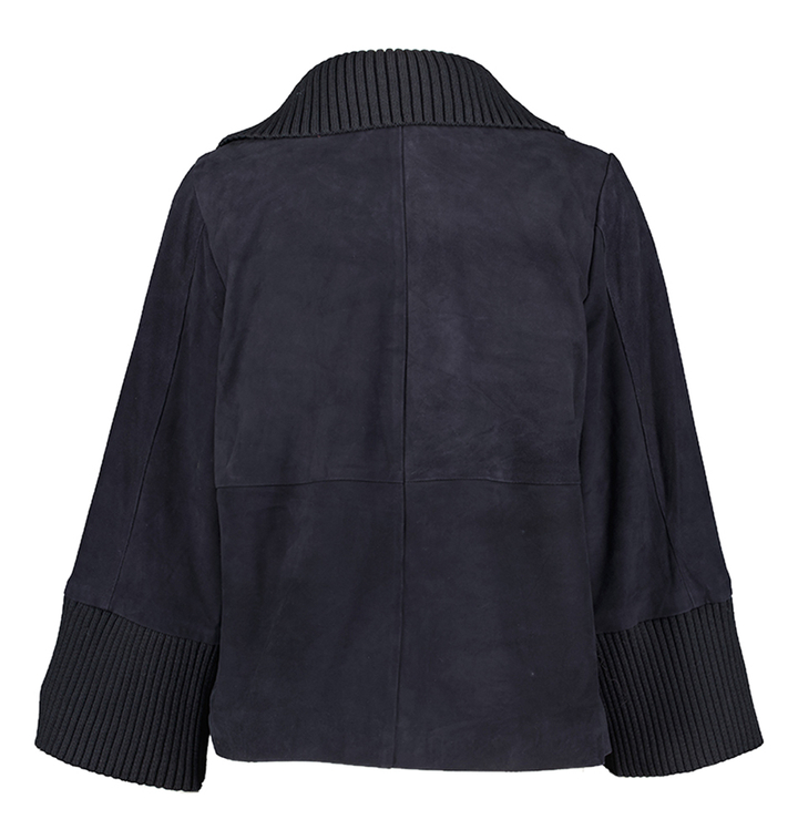 Donkerblauwe jas in suede Nate Oscar 