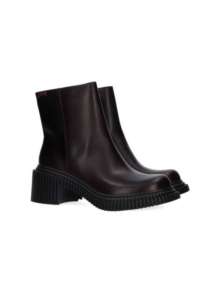 Bordeaux boots met blokhak Pix London Camper 