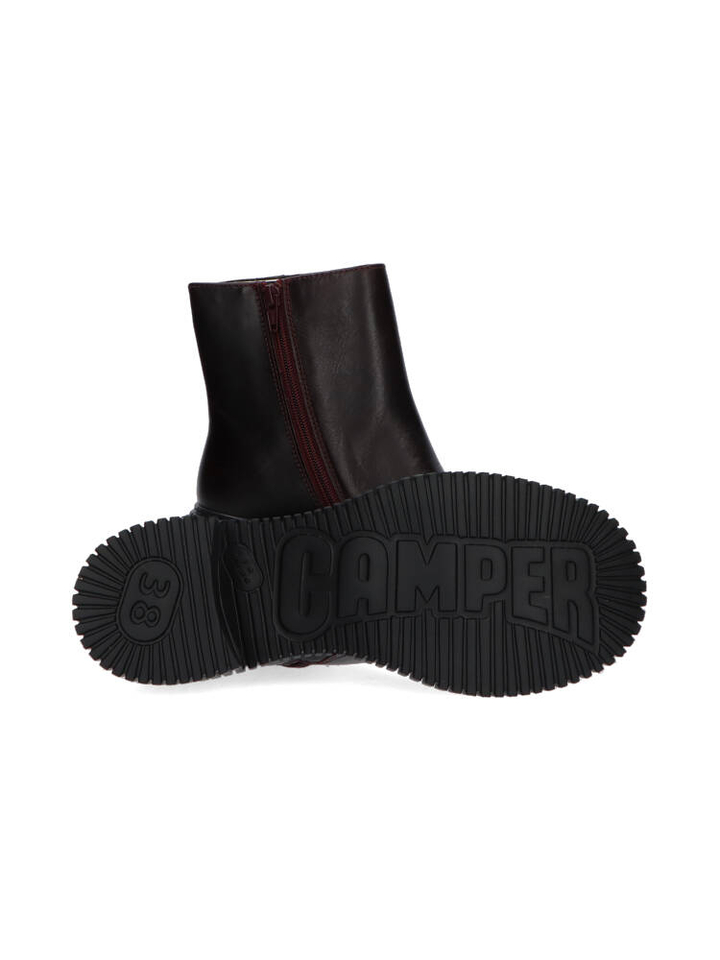 Bordeaux boots met blokhak Pix London Camper 