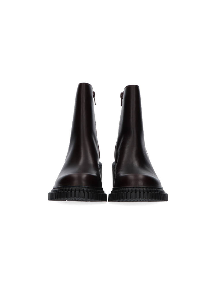 Bordeaux boots met blokhak Pix London Camper 