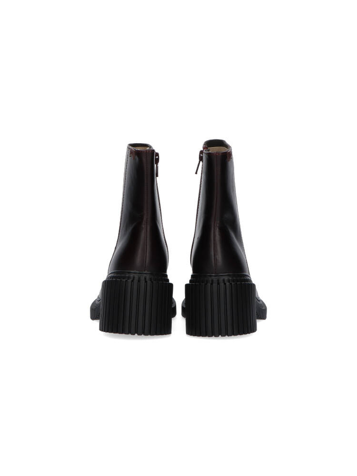 Bordeaux boots met blokhak Pix London Camper 