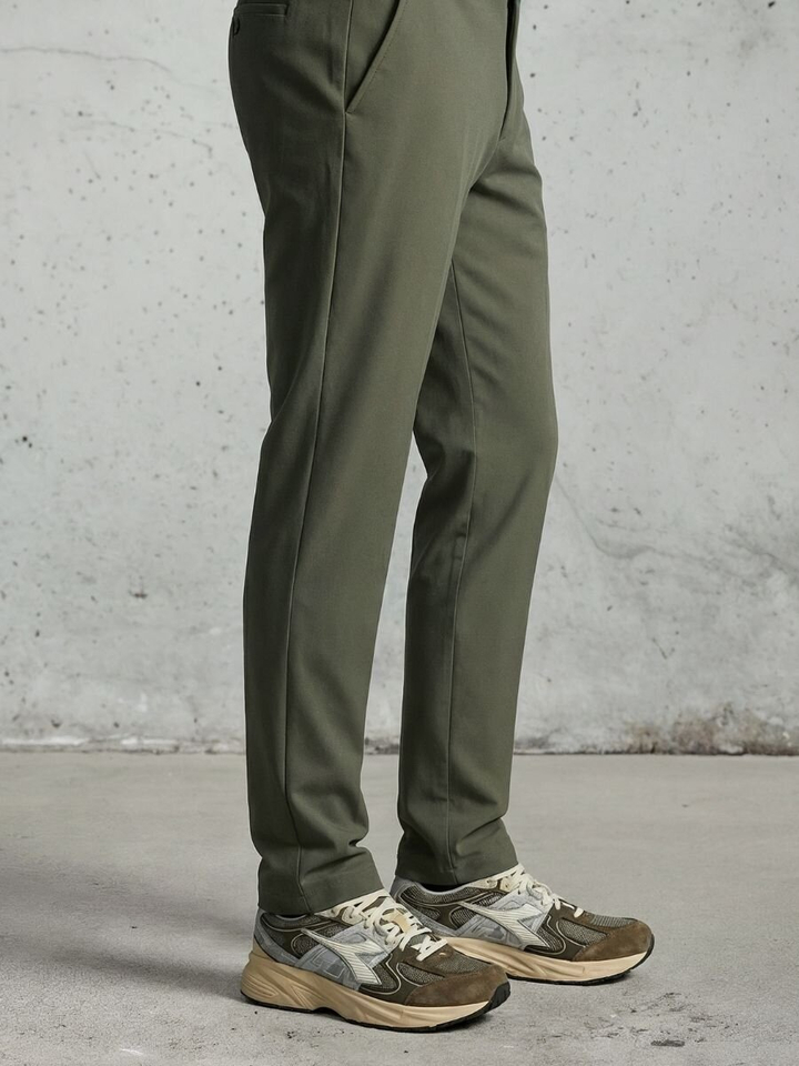 Kaki groene lage sneakers Diadora