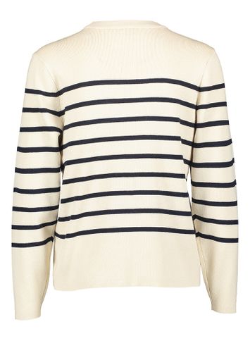Beige trui met donkerblauwe strepen Vimaka Vila