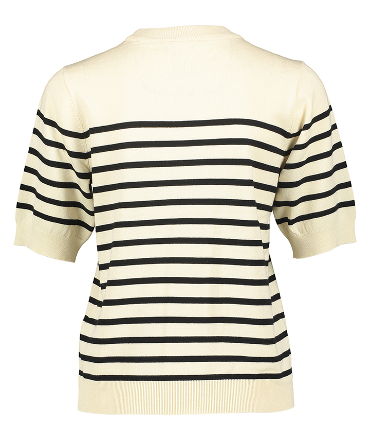 Beige trui met zwarte strepen Yaslena Y.A.S
