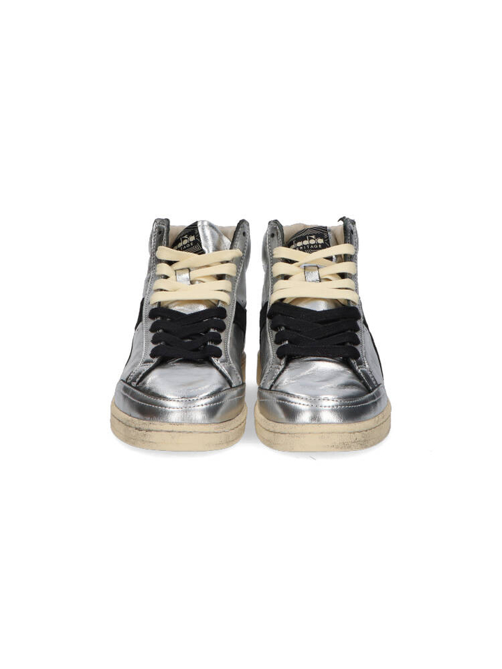 Zilver prestige high metal used hoge sneakers Diadora Heritage