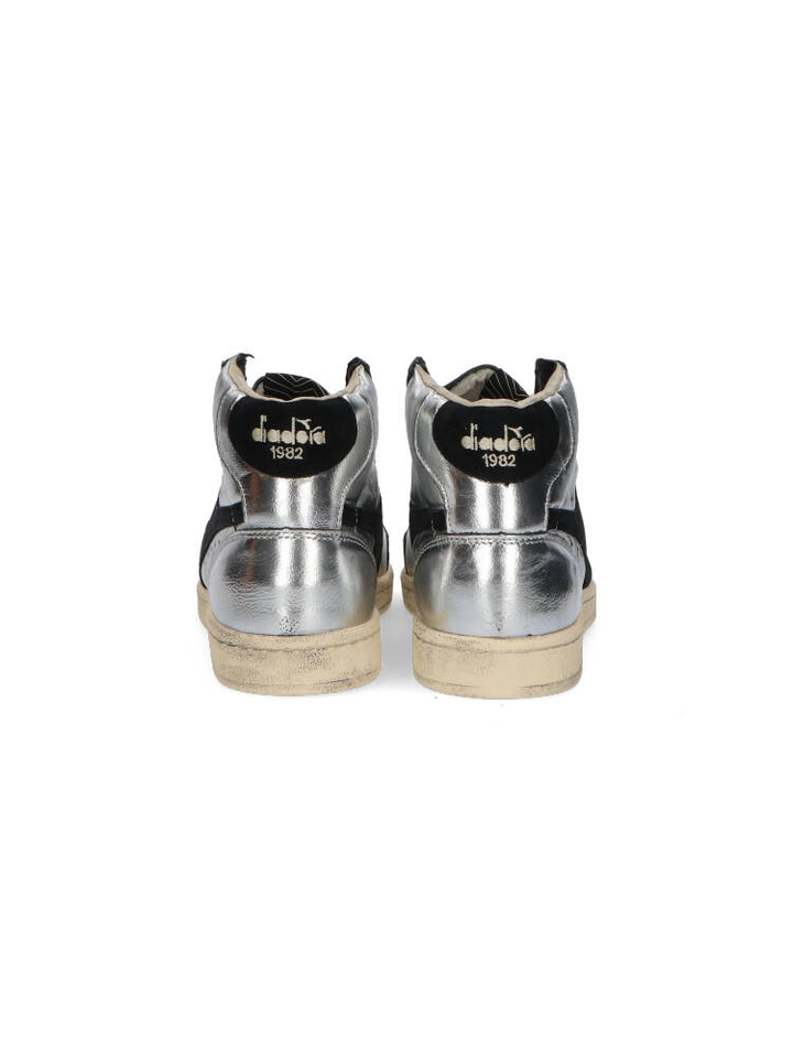 Zilver prestige high metal used hoge sneakers Diadora Heritage