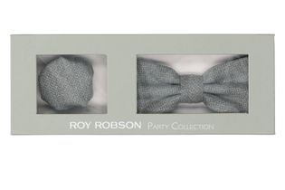 Roy robson Groene set vlinderdas met pochette