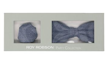 Light blue set vlinderdas en pochette Roy Robson