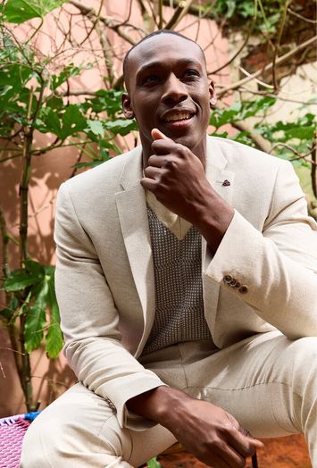 Beige slim fit blazer Roy Robson