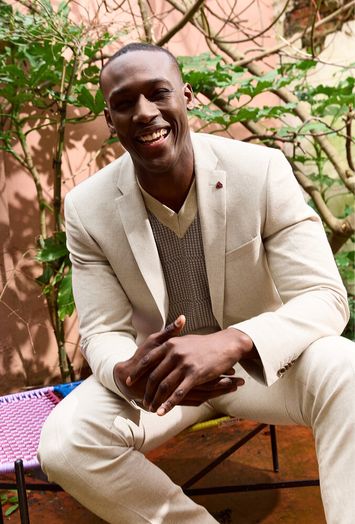 Beige slim fit blazer Roy Robson
