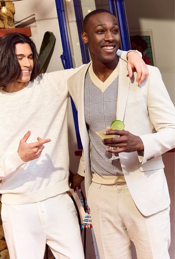 Beige slim fit blazer Roy Robson