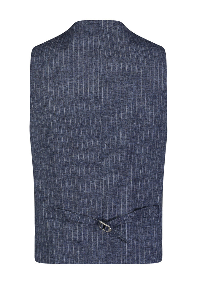 Blauwe ondervest met krijtstreep Roy Robson 