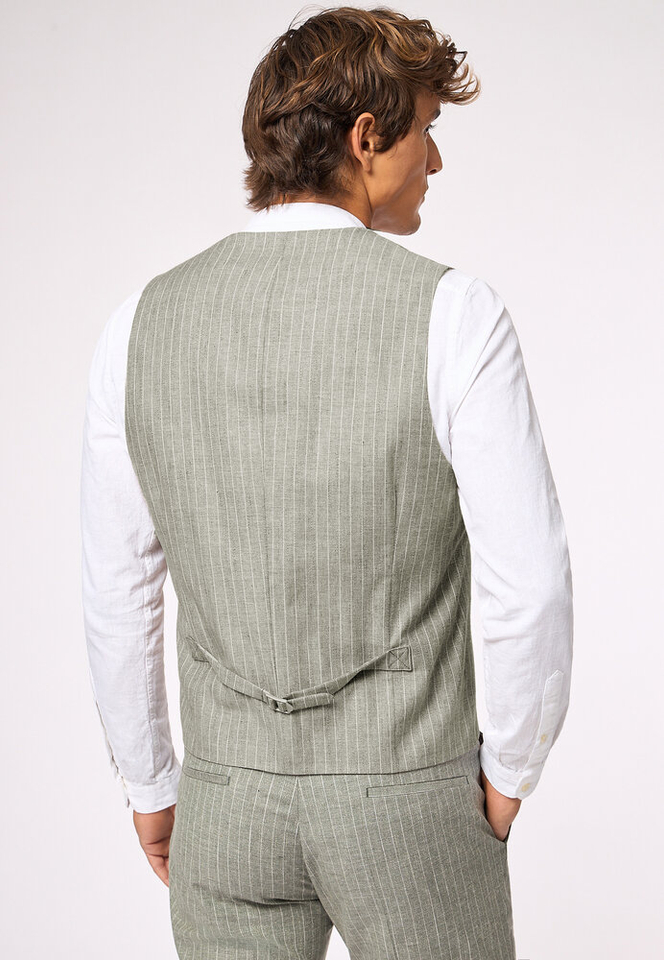 Groen gestreepte ondervest Roy Robson 