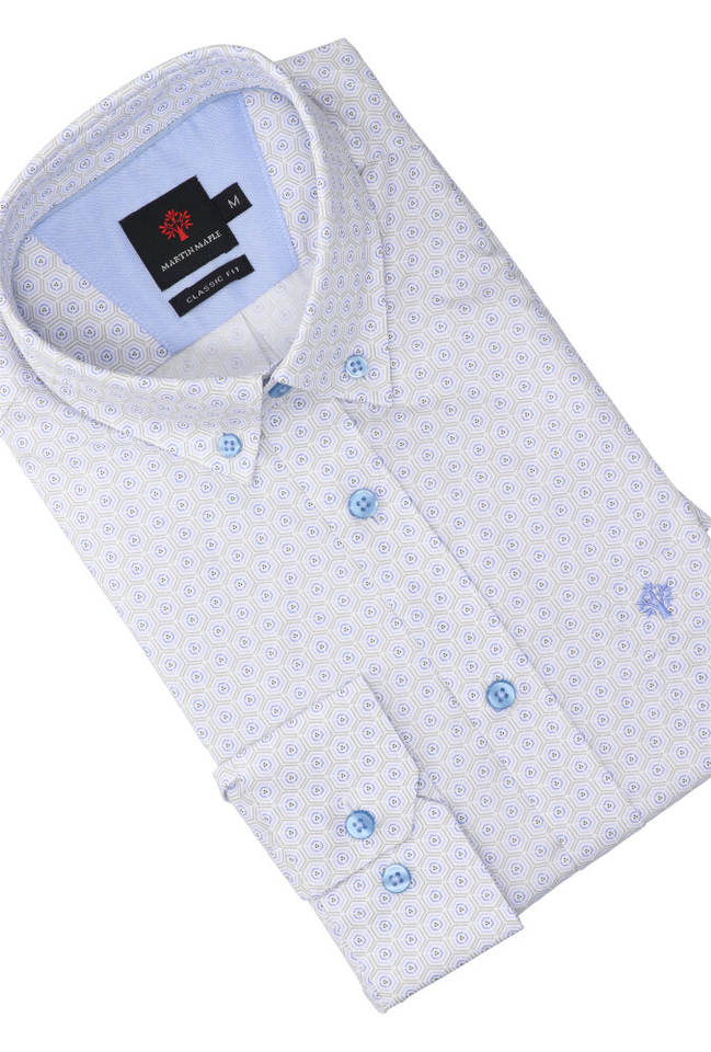 Multicolor katoenen hemd (regular fit) met lange mouwen Martin Maple