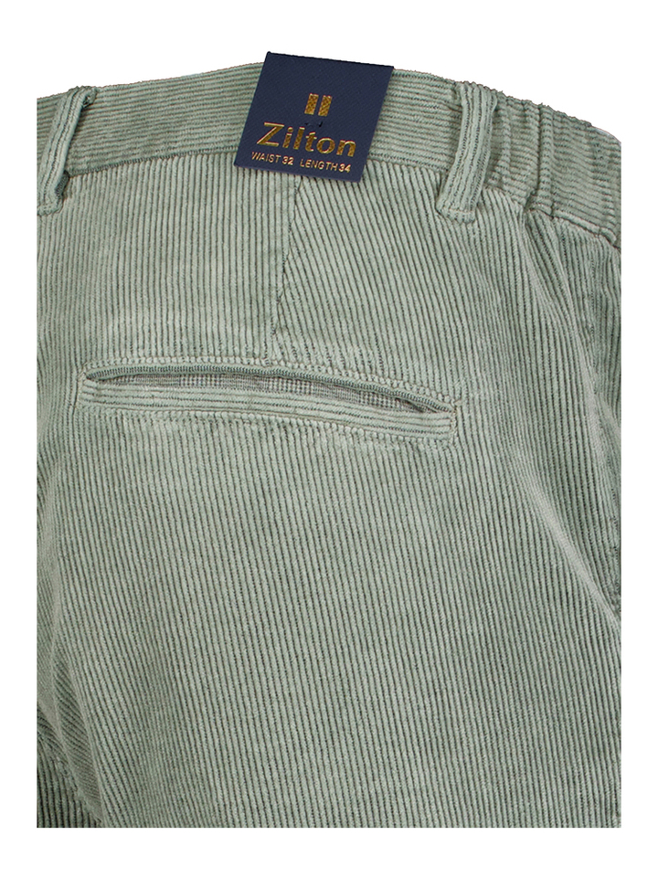 Groene lange broek in ribfluweel Elliot Zilton
