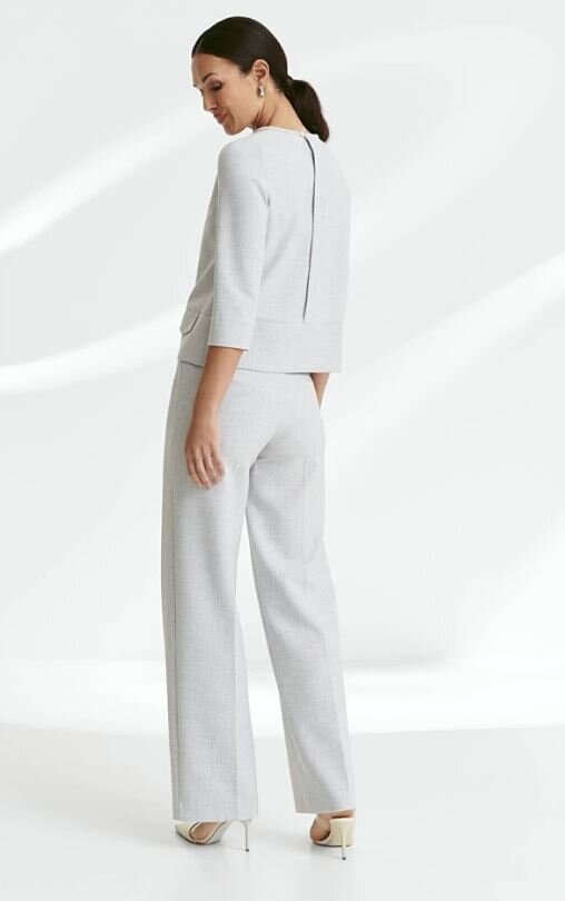 Grijze wijde geklede broek Tibio Furore