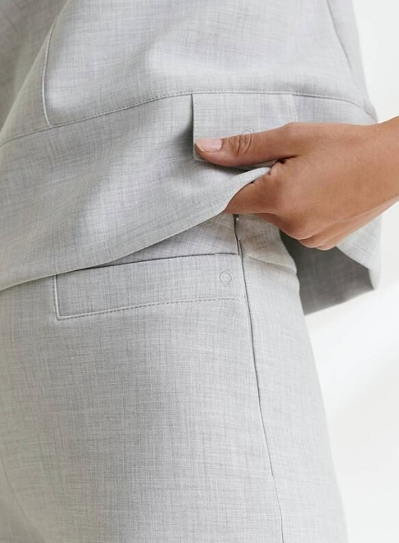 Grijze wijde geklede broek Tibio Furore