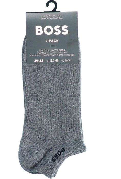 2-pack grijze sokken Hugo Boss