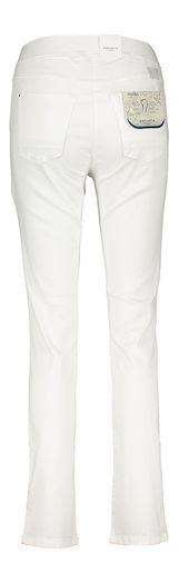 Wite bslim fit broek met elastiek Pamina Raphaela